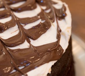 Chocolate Banana Cake with Nutella Drizzle